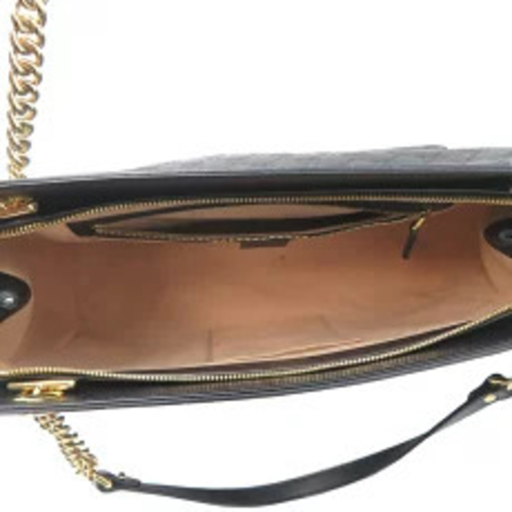 Gucci Guccissima Chain Shoulder Tote Bag Leather Black - Picture 6 of 6